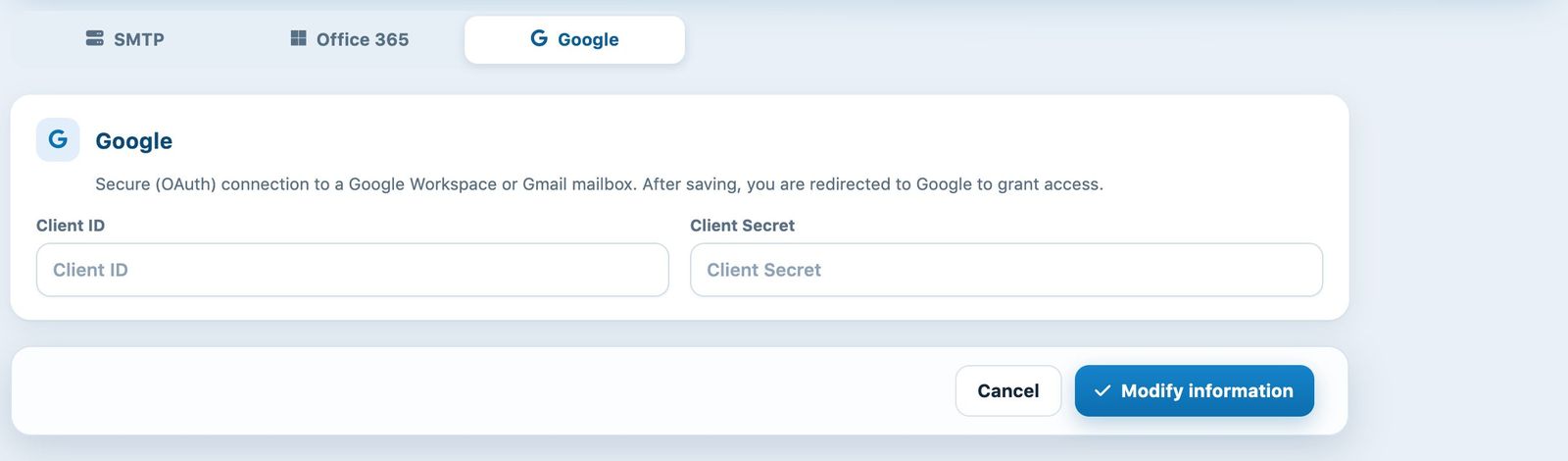 Google tab