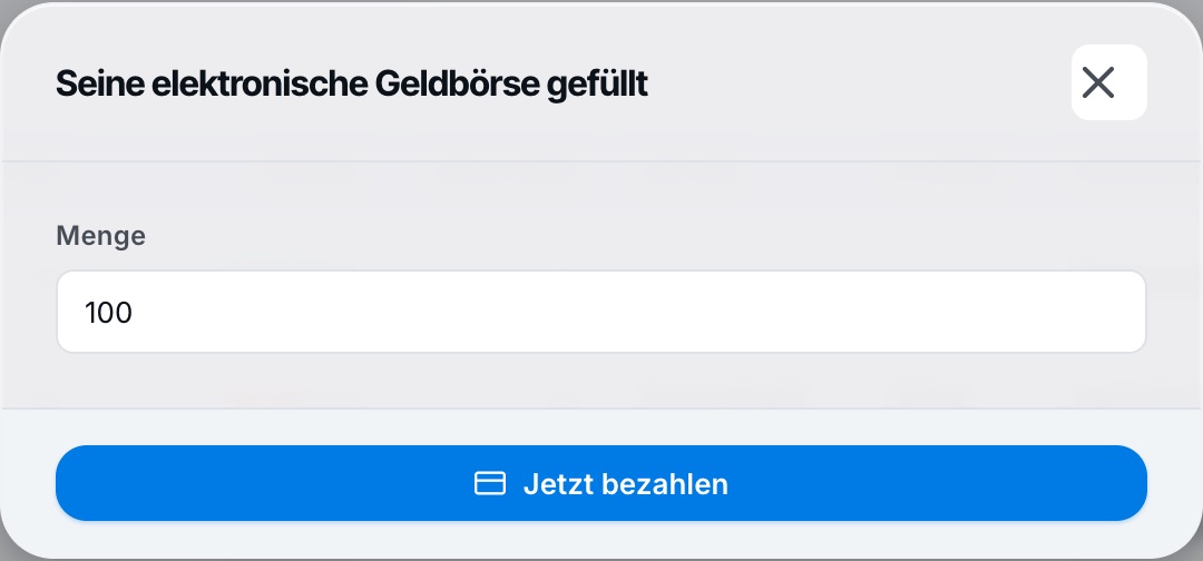 Das Aufladefenster